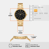 Buy Shop Michael Kors Blake Quartz Black Dial Gold Steel Strap Watch for Men - MK9136 USA Online