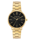 Buy Shop Michael Kors Blake Quartz Black Dial Gold Steel Strap Watch for Men - MK9136 USA Online