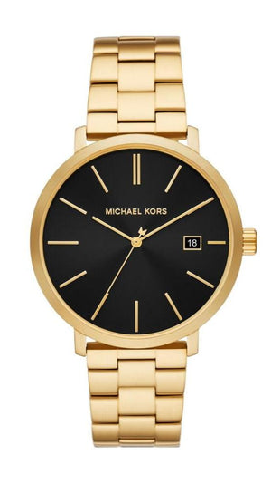 Buy Shop Michael Kors Blake Quartz Black Dial Gold Steel Strap Watch for Men - MK9136 USA Online