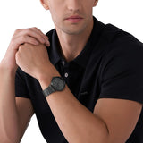 Buy Shop Michael Kors Blake Three-Hand Black Dial Black Steel Strap Watch for Men - MK9135 USA Online