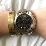 Buy Shop Michael Kors Bradshaw Blue Dial Two Tone Steel Strap Watch for Women - MK5976 USA Online