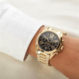 Buy Shop Michael Kors Bradshaw Black Dial Gold Steel Strap Watch for Women - MK5739 USA Online