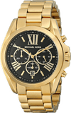 Buy Shop Michael Kors Bradshaw Black Dial Gold Steel Strap Watch for Women - MK5739 USA Online