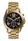 Buy Shop Michael Kors Bradshaw Black Dial Gold Steel Strap Watch for Women - MK5739 USA Online