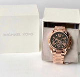 Buy Shop Michael Kors Bradshaw Black Dial Rose Gold Steel Strap Watch for Women - MK5854 USA Online