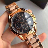 Buy Shop Michael Kors Bradshaw Black Dial Rose Gold Steel Strap Watch for Women - MK5854 USA Online