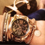 Buy Shop Michael Kors Bradshaw Black Dial Rose Gold Steel Strap Watch for Women - MK5854 USA Online