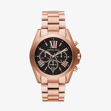 Buy Shop Michael Kors Bradshaw Black Dial Rose Gold Steel Strap Watch for Women - MK5854 USA Online