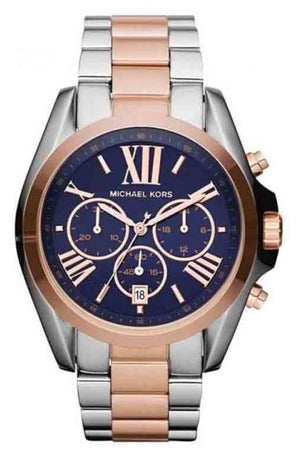 Buy Shop Michael Kors Bradshaw Blue Dial Two Tone Steel Strap Watch for Women - MK5606 USA Online
