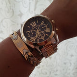 Buy Shop Michael Kors Bradshaw Blue Dial Two Tone Steel Strap Watch for Women - MK5976 USA Online