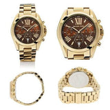 Buy Shop Michael Kors Bradshaw Brown Dial Gold Steel Strap Watch for Women - MK5502 USA Online