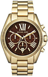 Buy Shop Michael Kors Bradshaw Brown Dial Gold Steel Strap Watch for Women - MK5502 USA Online