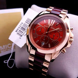Buy Shop Michael Kors Bradshaw Burgundy Dial Two Tone Steel Strap Watch for Women - MK6270 USA Online