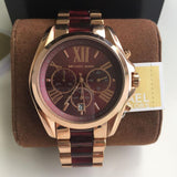 Buy Shop Michael Kors Bradshaw Burgundy Dial Two Tone Steel Strap Watch for Women - MK6270 USA Online