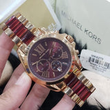Buy Shop Michael Kors Bradshaw Burgundy Dial Two Tone Steel Strap Watch for Women - MK6270 USA Online