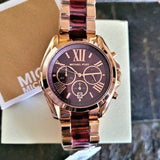 Buy Shop Michael Kors Bradshaw Burgundy Dial Two Tone Steel Strap Watch for Women - MK6270 USA Online
