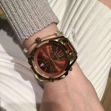 Buy Shop Michael Kors Bradshaw Burgundy Dial Two Tone Steel Strap Watch for Women - MK6270 USA Online