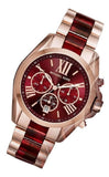 Buy Shop Michael Kors Bradshaw Burgundy Dial Two Tone Steel Strap Watch for Women - MK6270 USA Online
