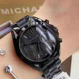 Buy Shop Michael Kors Bradshaw Chronograph Black Dial Black Steel Strap Watch For Women - MK6058 USA Online