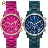 Buy Shop Michael Kors Bradshaw Chronograph Blue Dial Blue Steel Strap Watch For Men - MK6722 USA Online