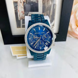 Buy Shop Michael Kors Bradshaw Chronograph Blue Dial Blue Steel Strap Watch For Men - MK6722 USA Online