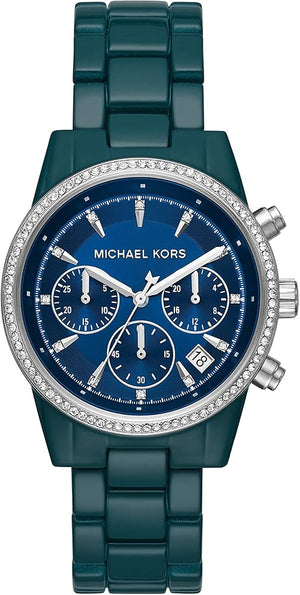 Buy Shop Michael Kors Bradshaw Chronograph Blue Dial Blue Steel Strap Watch For Men - MK6722 USA Online