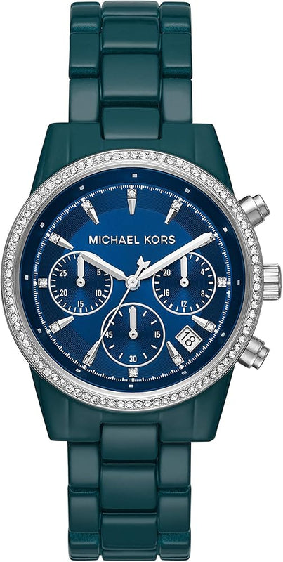 Buy Shop Michael Kors Bradshaw Chronograph Blue Dial Blue Steel Strap Watch For Men - MK6722 USA Online