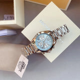Buy Shop Michael Kors Bradshaw Chronograph Blue Dial Silver Steel Strap Watch For Women - MK6098 USA Online