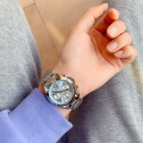 Buy Shop Michael Kors Bradshaw Chronograph Blue Dial Silver Steel Strap Watch For Women - MK6098 USA Online
