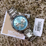 Buy Shop Michael Kors Bradshaw Chronograph Blue Dial Silver Steel Strap Watch For Women - MK6099 USA Online