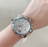 Buy Shop Michael Kors Bradshaw Chronograph Blue Dial Silver Steel Strap Watch For Women - MK6099 USA Online