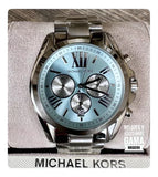 Buy Shop Michael Kors Bradshaw Chronograph Blue Dial Silver Steel Strap Watch For Women - MK6099 USA Online