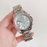 Buy Shop Michael Kors Bradshaw Chronograph Blue Dial Silver Steel Strap Watch For Women - MK6099 USA Online