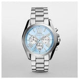 Buy Shop Michael Kors Bradshaw Chronograph Blue Dial Silver Steel Strap Watch For Women - MK6099 USA Online