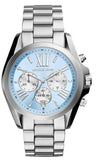 Buy Shop Michael Kors Bradshaw Chronograph Blue Dial Silver Steel Strap Watch For Women - MK6099 USA Online