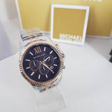 Buy Shop Michael Kors Bradshaw Chronograph Blue Dial Two Tone Steel Strap Watch For Women - MK6389 USA Online