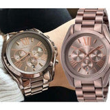 Buy Shop Michael Kors Bradshaw Chronograph Brown Dial Brown Steel Strap Watch For Women - MK6247 USA Online