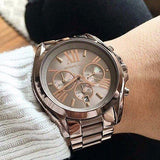 Buy Shop Michael Kors Bradshaw Chronograph Brown Dial Brown Steel Strap Watch For Women - MK6247 USA Online