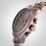 Buy Shop Michael Kors Bradshaw Chronograph Brown Dial Brown Steel Strap Watch For Women - MK6247 USA Online