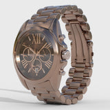 Buy Shop Michael Kors Bradshaw Chronograph Brown Dial Brown Steel Strap Watch For Women - MK6247 USA Online