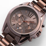 Buy Shop Michael Kors Bradshaw Chronograph Brown Dial Brown Steel Strap Watch For Women - MK6247 USA Online