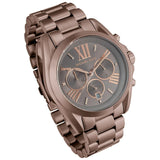 Buy Shop Michael Kors Bradshaw Chronograph Brown Dial Brown Steel Strap Watch For Women - MK6247 USA Online