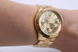 Buy Shop Michael Kors Bradshaw Chronograph Gold Dial Gold Steel Strap Watch For Women - MK5777 USA Online