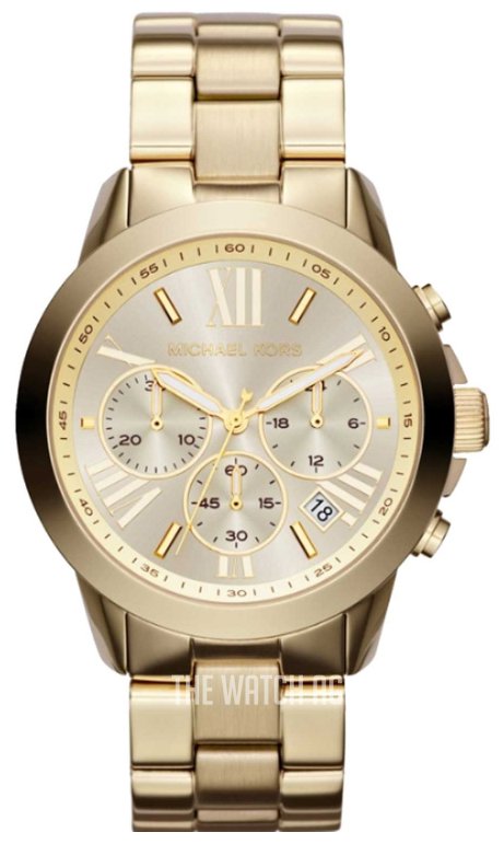 Buy Shop Michael Kors Bradshaw Chronograph Gold Dial Gold Steel Strap Watch For Women - MK5777 USA Online