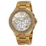 Buy Shop Michael Kors Camille Silver Diamonds Dial Gold Steel Strap Watch for Women - MK5756 USA Online