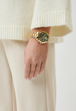 Buy Shop Michael Kors Bradshaw Chronograph Green Dial Gold Steel Strap Watch For Women - MK7257 USA Online