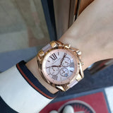 Buy Shop Michael Kors Bradshaw Chronograph Pink Dial Two Tone Steel Strap Watch For Women - MK6830 USA Online