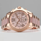 Buy Shop Michael Kors Bradshaw Chronograph Pink Dial Two Tone Steel Strap Watch For Women - MK6830 USA Online