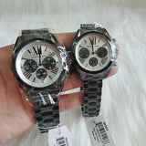 Buy Shop Michael Kors Bradshaw Chronograph Quartz White Dial Grey Steel Strap Watch For Men - MK5952 USA Online