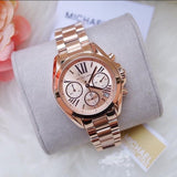 Buy Shop Michael Kors Bradshaw Chronograph Rose Gold Dial Rose Gold Steel Strap Watch for Women - MK5799 USA Online